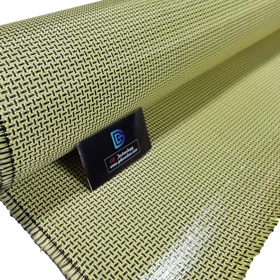 Tessuto aramidico in fibra di carbonio giallo in fibra ibrida 3K più basso della fabbrica cinese con il prezzo del produttore